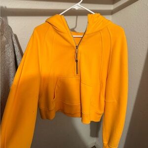 Bright Yellow Half-Zip Hoodie